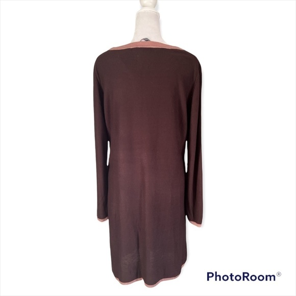 Vertigo Knit Sweater Long Sleeve Bodycon Dress Chai-Powder Pink Size XL NWT - Picture 4 of 4